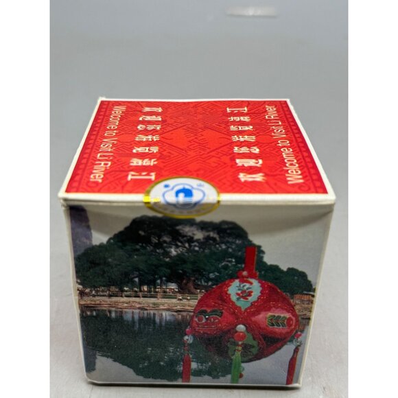 Vtg Asian Silk Ball Hanging Red Tassels Original Box Chinese Throwing Ornament - Picture 2 of 8